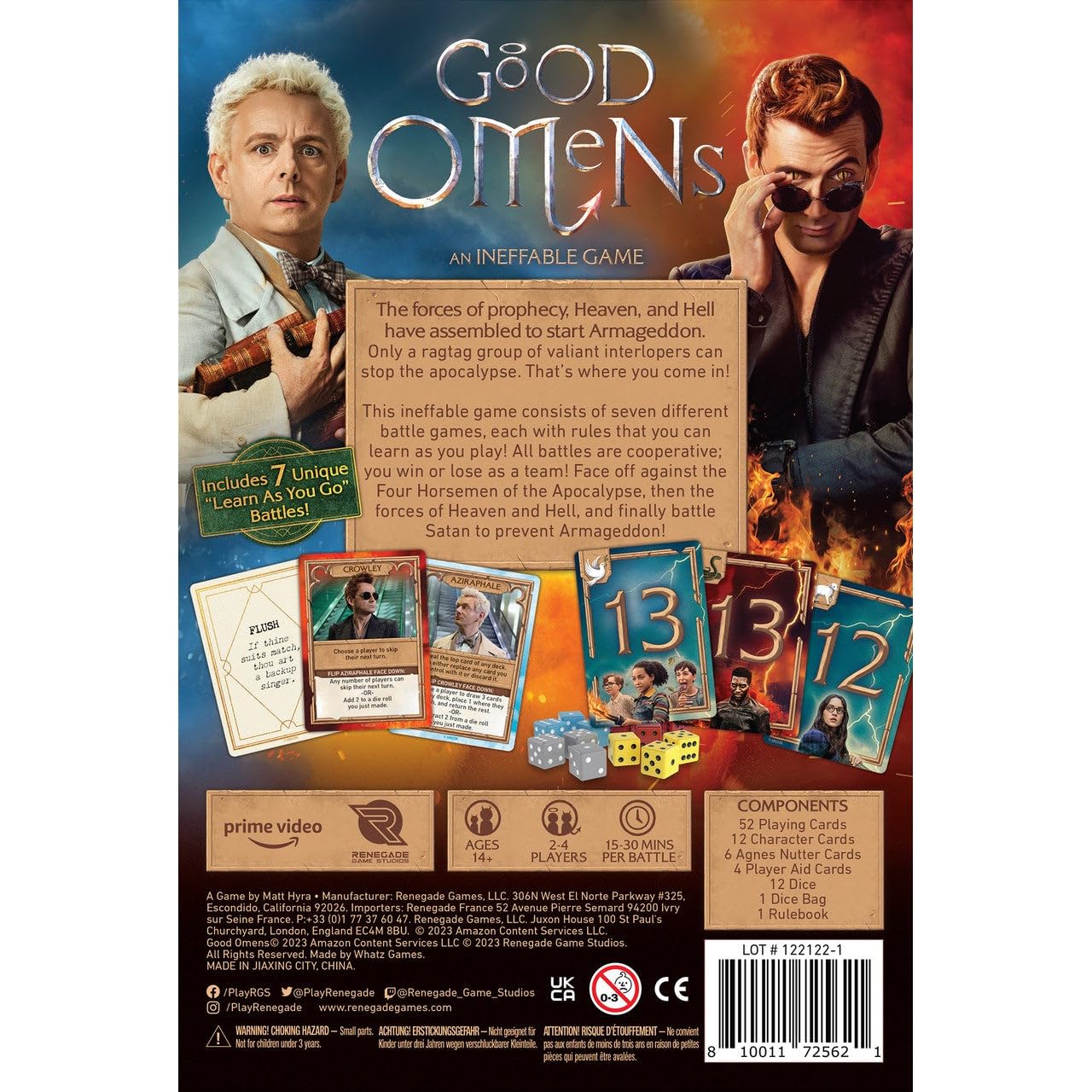 Amazon.com: Renegade Game Studios Good Omens Card Game - 2-4